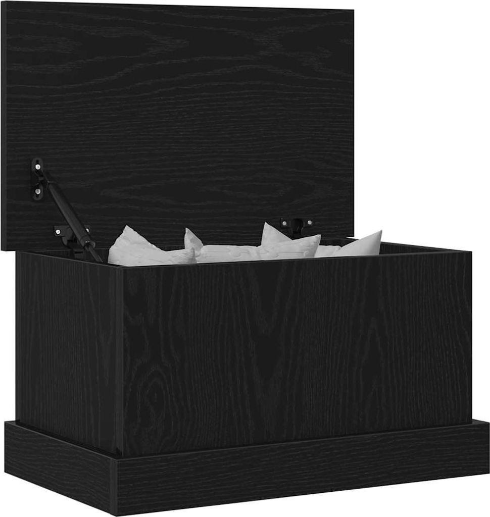 vidaXL Aufbewahrungsbox Schwarz Eichen-Optik 50 x 30 x 28 cm