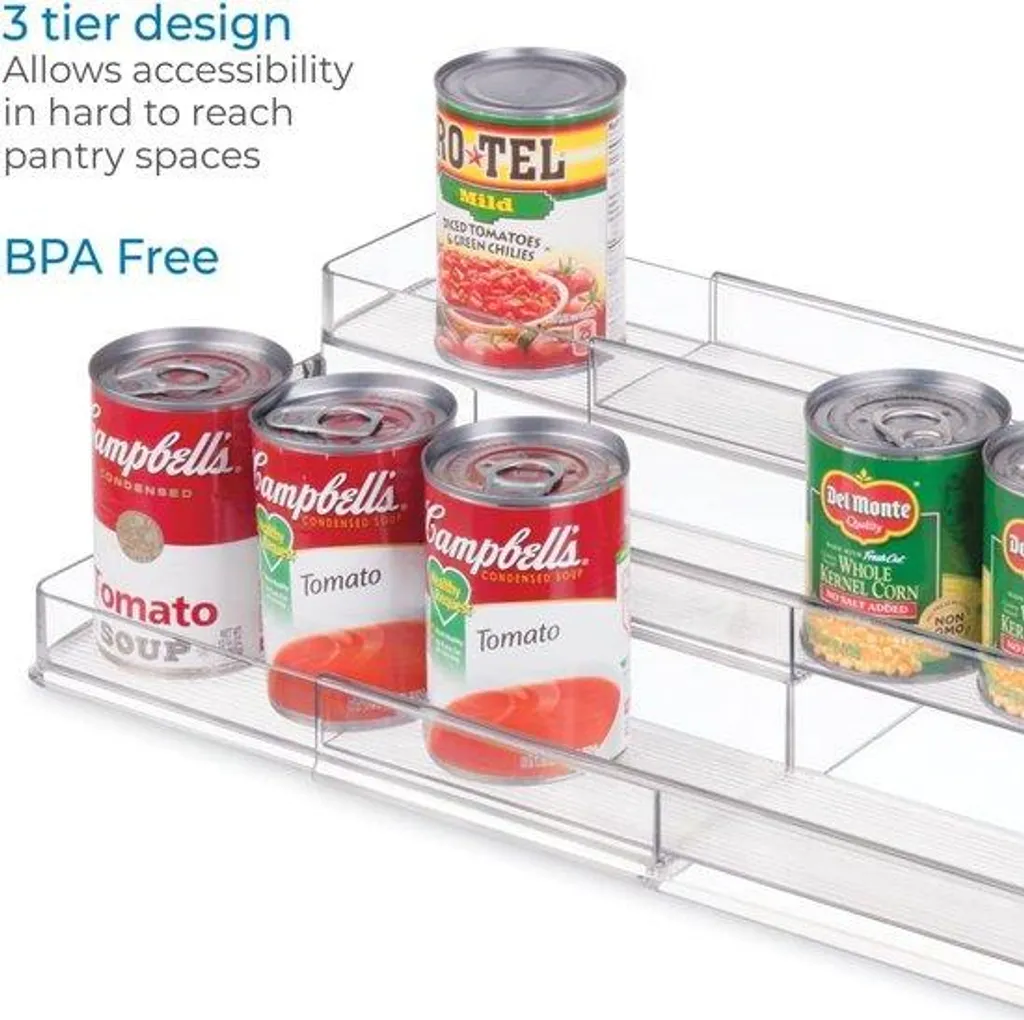 Organisateur de cuisine à 3 niveaux transparent pour épices et pots