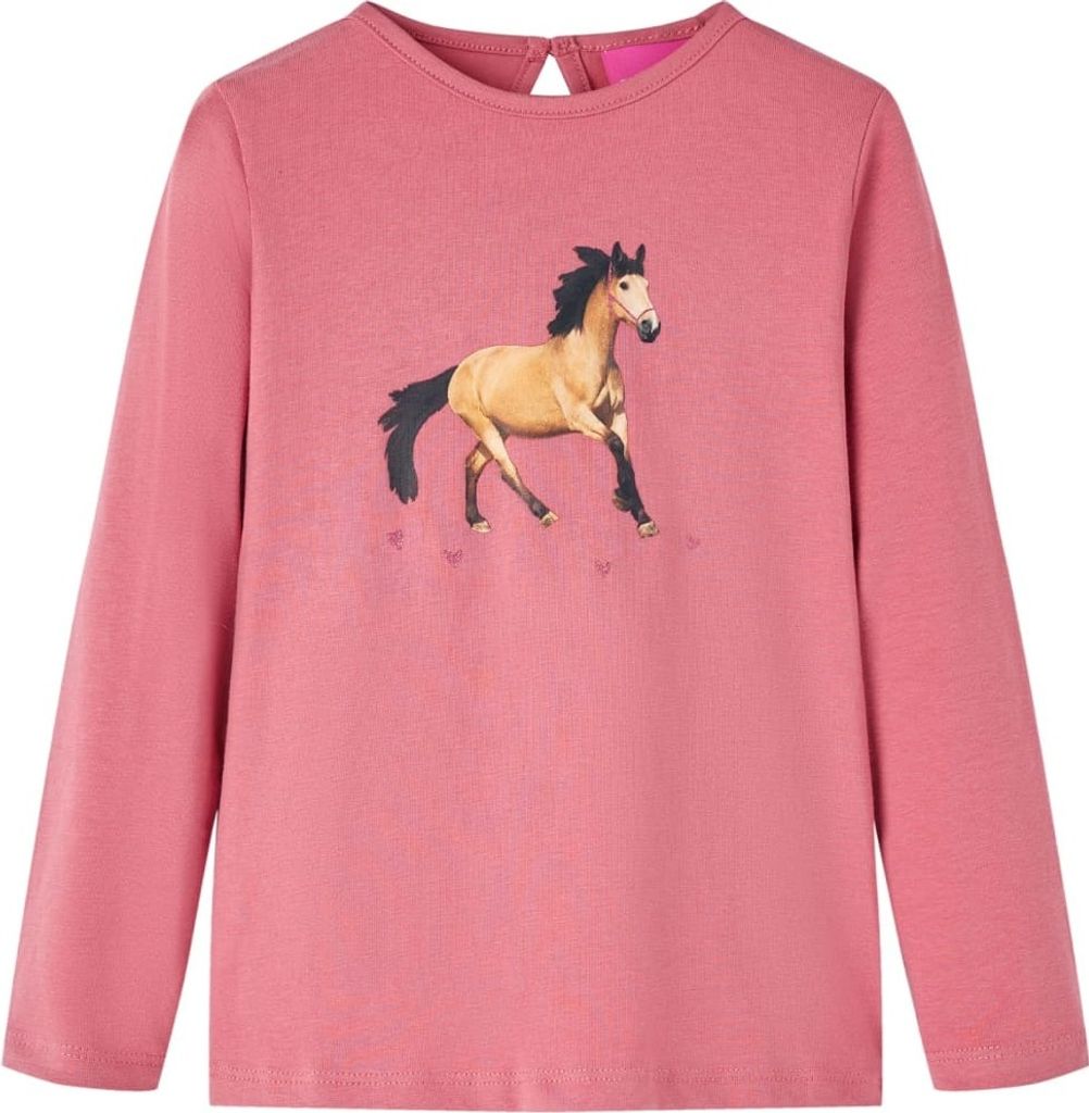 "SALE 2026"Kinder-Langarmshirt - Modernes und langlebige - Altrosa 128 NEU162192 - Arbeitshosen