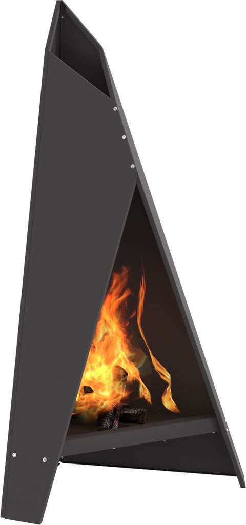 Eleganten-Stil Feuerstelle Pyramide 58x36x100 cm Cortenstahl - Feuerkörbe & - schalen DE54662