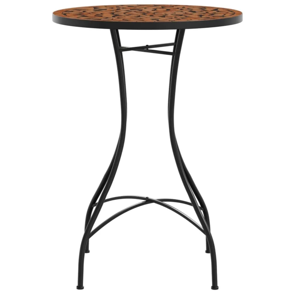 Petite table bistrot Ø60 cm mosaïque céramique résistante aux intempéries - 4