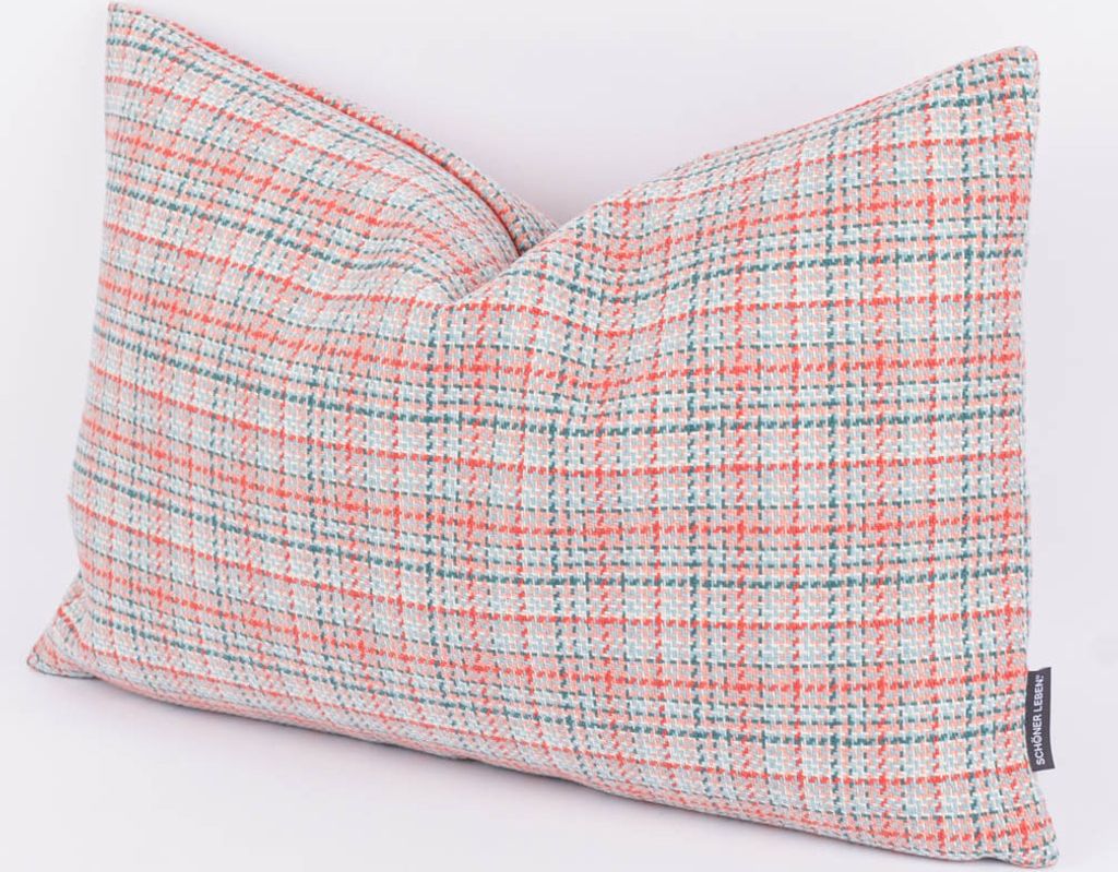 Kissenhülle Victoria Karo Struktur rosa türkis hellblau in versch. Größen Größe 60x80cm (HxB) 60x80cm (HxB) Größe