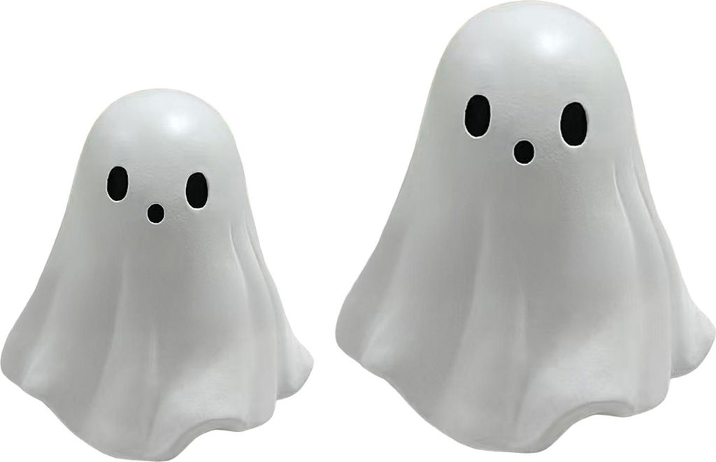 Halloween-Geisterfigur, Mini-Süße Geister-Fledermaus-Herz-Statue, Harz, Tischdekoration für Zuhause, Büro, Schreibtisch-Dekor