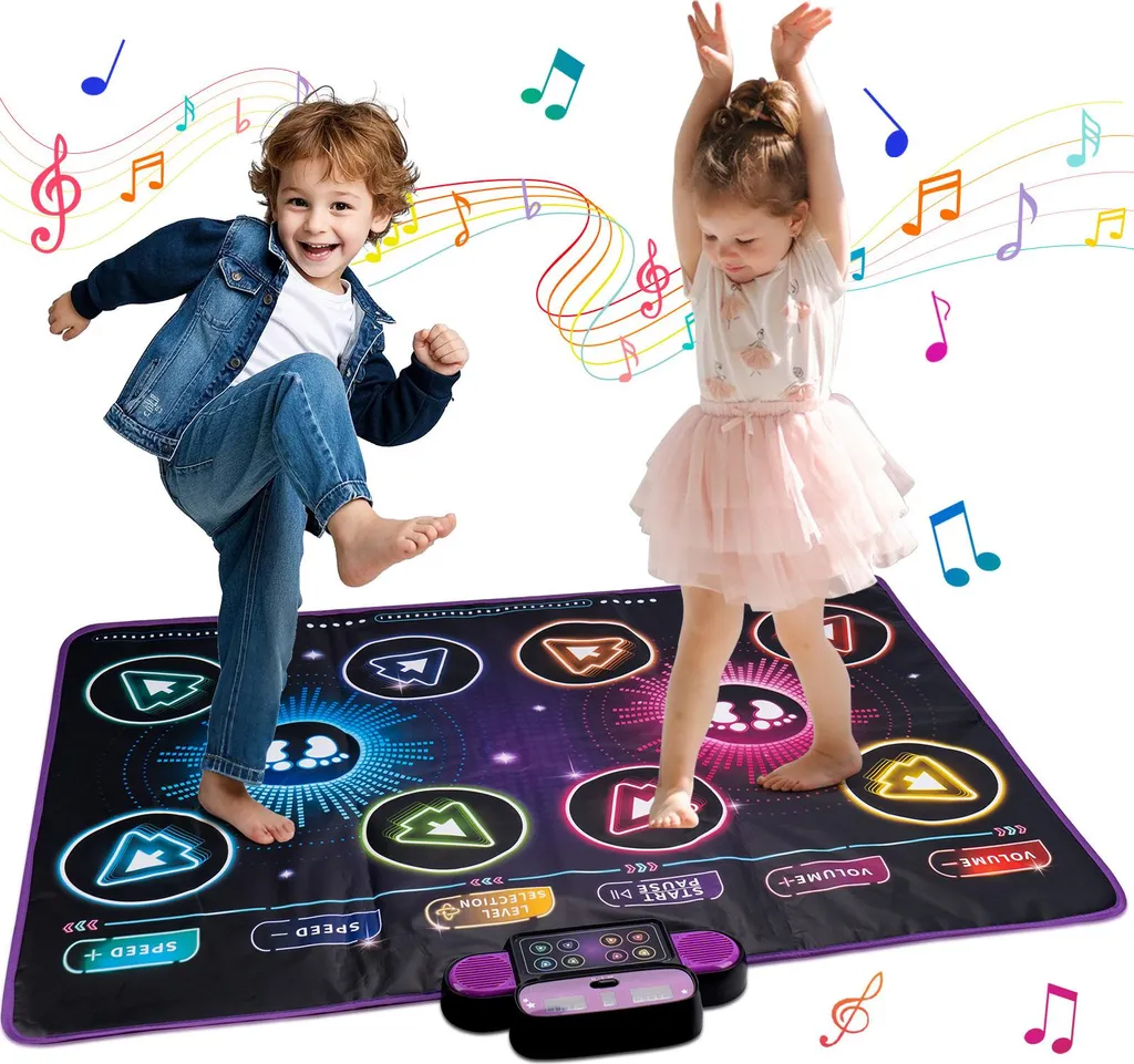 Tapis de danse interactif anti-stress pour duo, jeu actif sans console