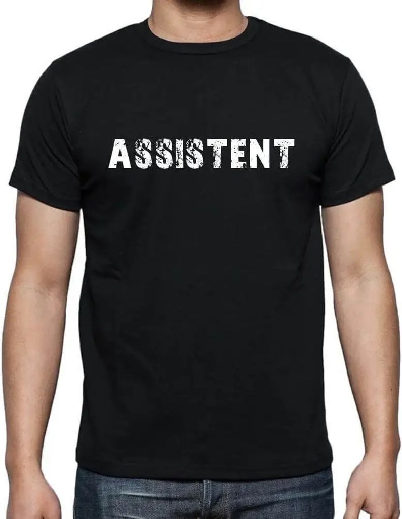 Herren Grafik T-Shirt Assistent Öko-Verantwortlich Vintage Jahrgang Kurzarm Lustige Druck Geburtstag Geschenk Mann