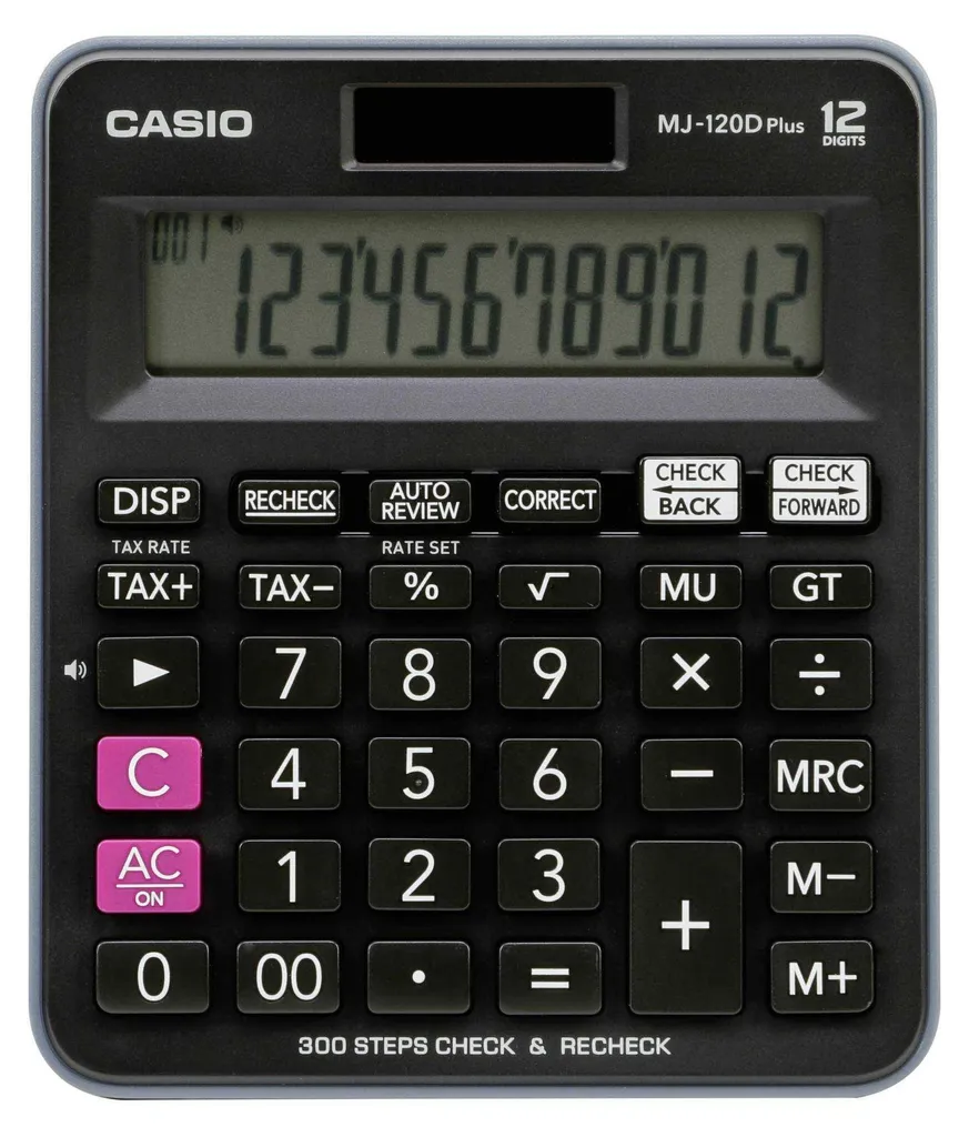CASIO Calcolatrice da tavolo CASIO MJ-120DPLUS/MJ-120DPLUS L126,5xH28,6xP148mm a 12 cifre