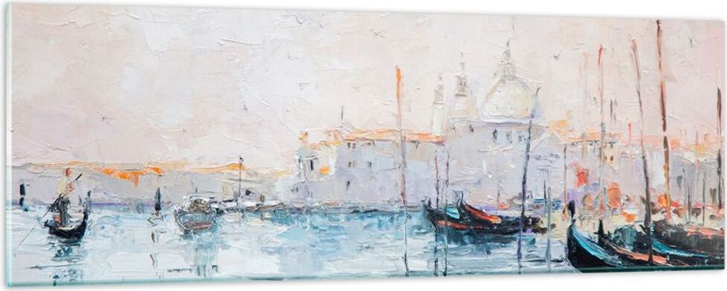 Bilder auf glas - Venedig Basilika - 90x30cm - Glasbilder - Wandbilder - Kunstdruck - zum Aufhängen bereit - Wanddekoration aus Glas - Glas Bilder...