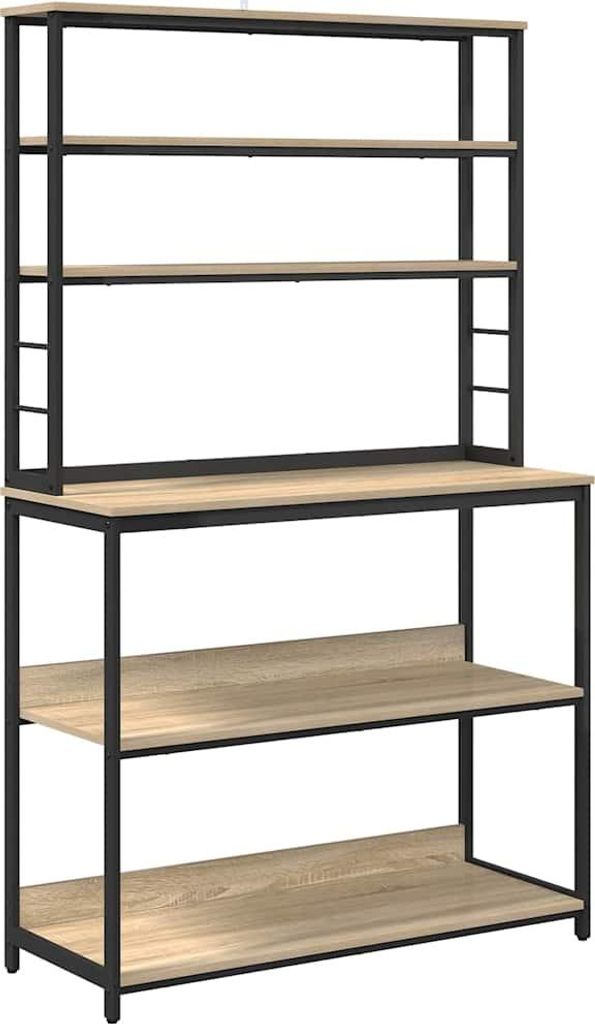 vidaXL Küchenregal Sonoma-Eiche 100 x 40 x 168 cm Holzwerkstoff