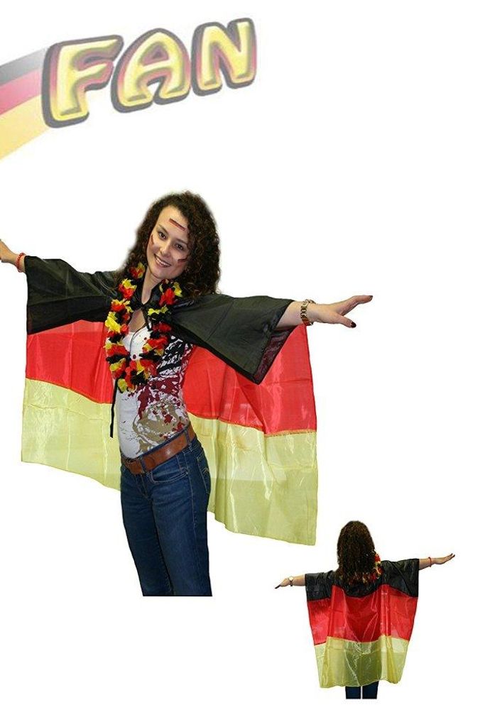 Cape FAN, Deutschland, Germany, Fußball, WM, EM, schwarz-rot-gold, Umhang