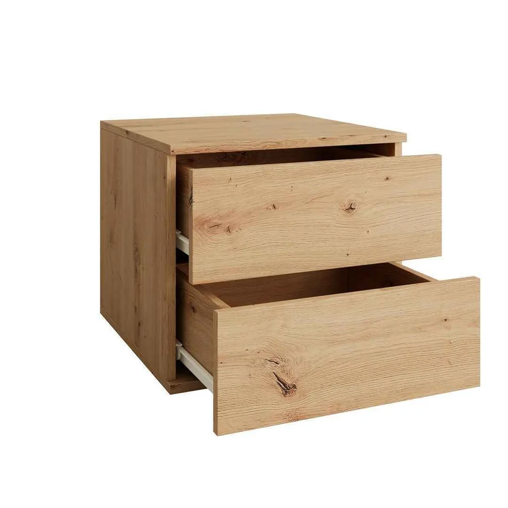Commode à 2 tiroirs intégrable Chêne Artisan 45 cm pour dressing chic - 2