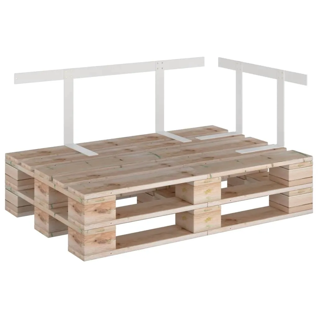 Dossier de Canapé en Palette 110 cm Blanc - Support Métallique Fixe