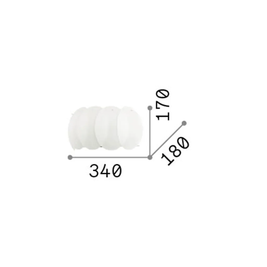 Applique murale blanche OVALINO 2 ampoules pour éclairage sans reflets - 2