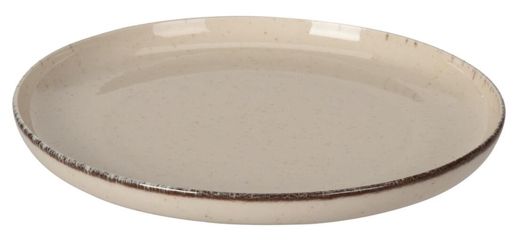 Dessertteller beige Porzellanfliesen 19 cm