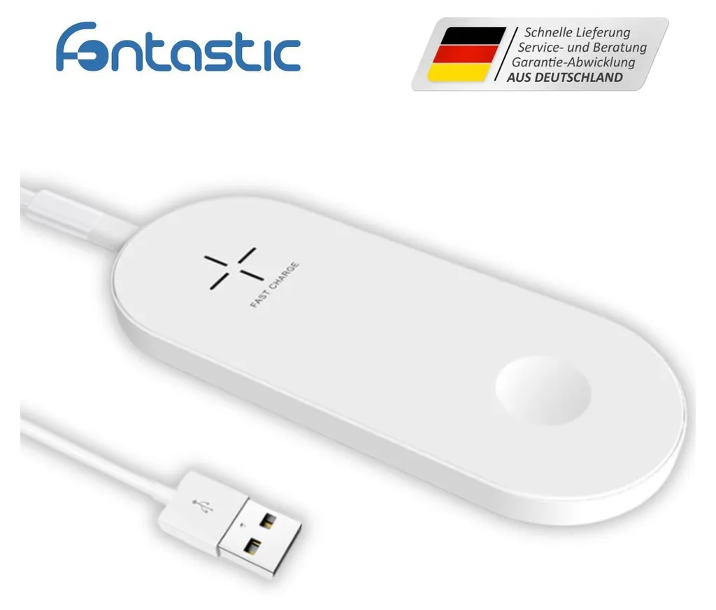 Chargeur induction 2 en 1 blanc Prime Widu : Finissez-en avec les câbles
