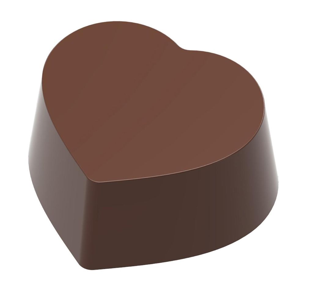 Schokoladenform Pralinenform HERZ Magnetisch 3x6=18 Mulden zur Verwendung von Transferblättern Robust + Stossfest CHOCOLATE WORLD