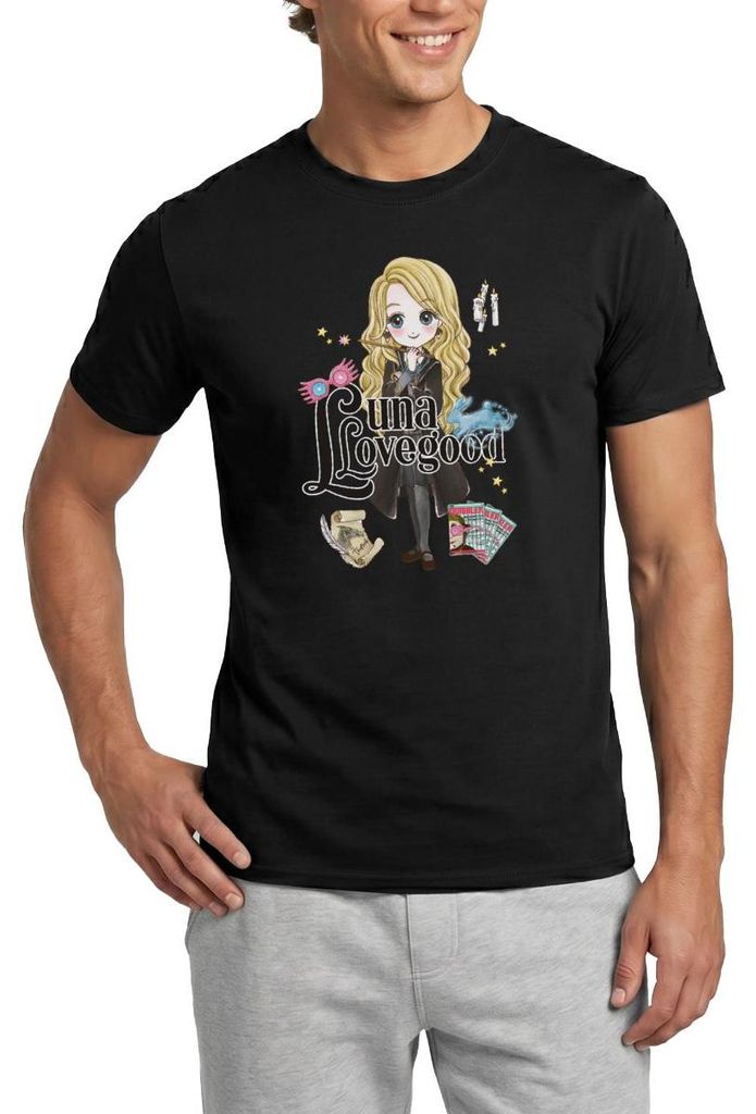Spreadshirt Harry Potter Luna Lovegood Männer T-Shirt, S, Schwarz