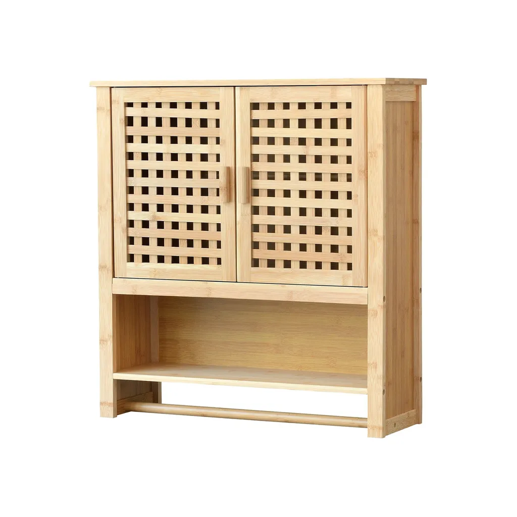 Mobile Bagno Etnico Deanna in Bambù con Portasciugamani 66 cm