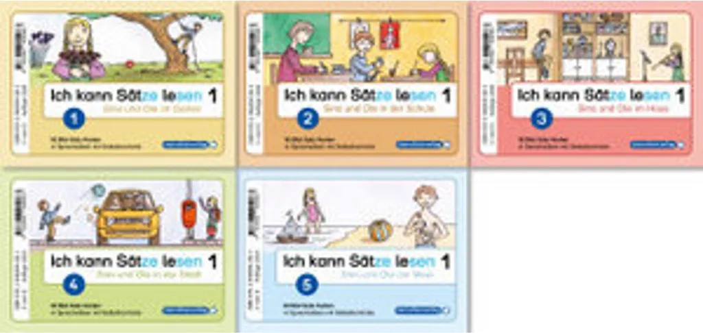 Cartes de lecture syllabique pour enfants Ich kann Sätze lesen Teil 1