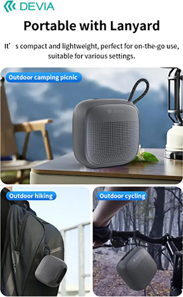 Devia Haut-parleur Bluetooth 5.3 Sound Lite 2 10W Portable Compact Noir - 8