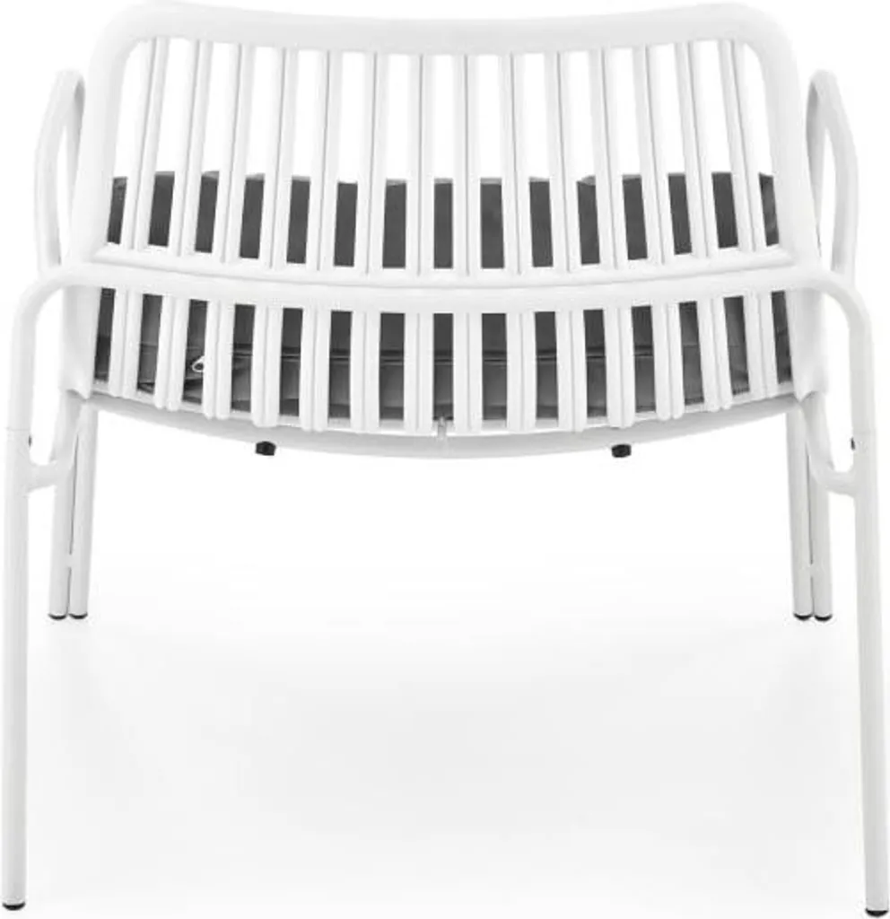 Fauteuil de jardin Melby blanc : structure robuste et finition moderne