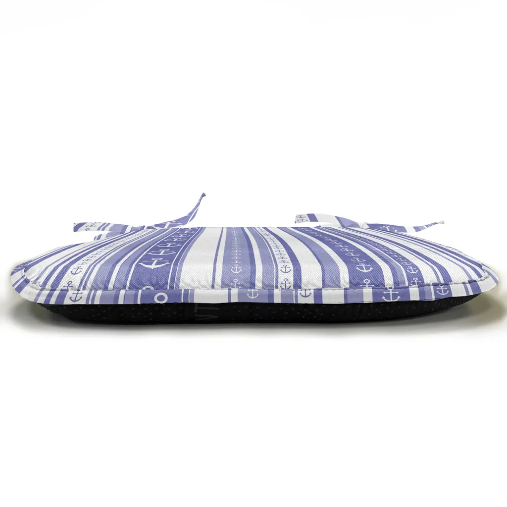 ABAKUHAUS Rivestimento a righe per sedie da sala da pranzo, Seeanker, cuscino decorativo impermeabile con cinturini per sedie da cucina, 40 cm x 40 cm, confezione da 12, viola Lilla - 2