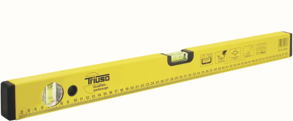 Niveau à bulle TRIUSO 100WW de 100cm en aluminium jaune robuste