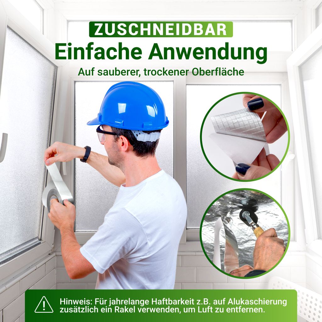 Aluminium Klebeband netzverstärkt 48mm x 50m Produktbild 5
