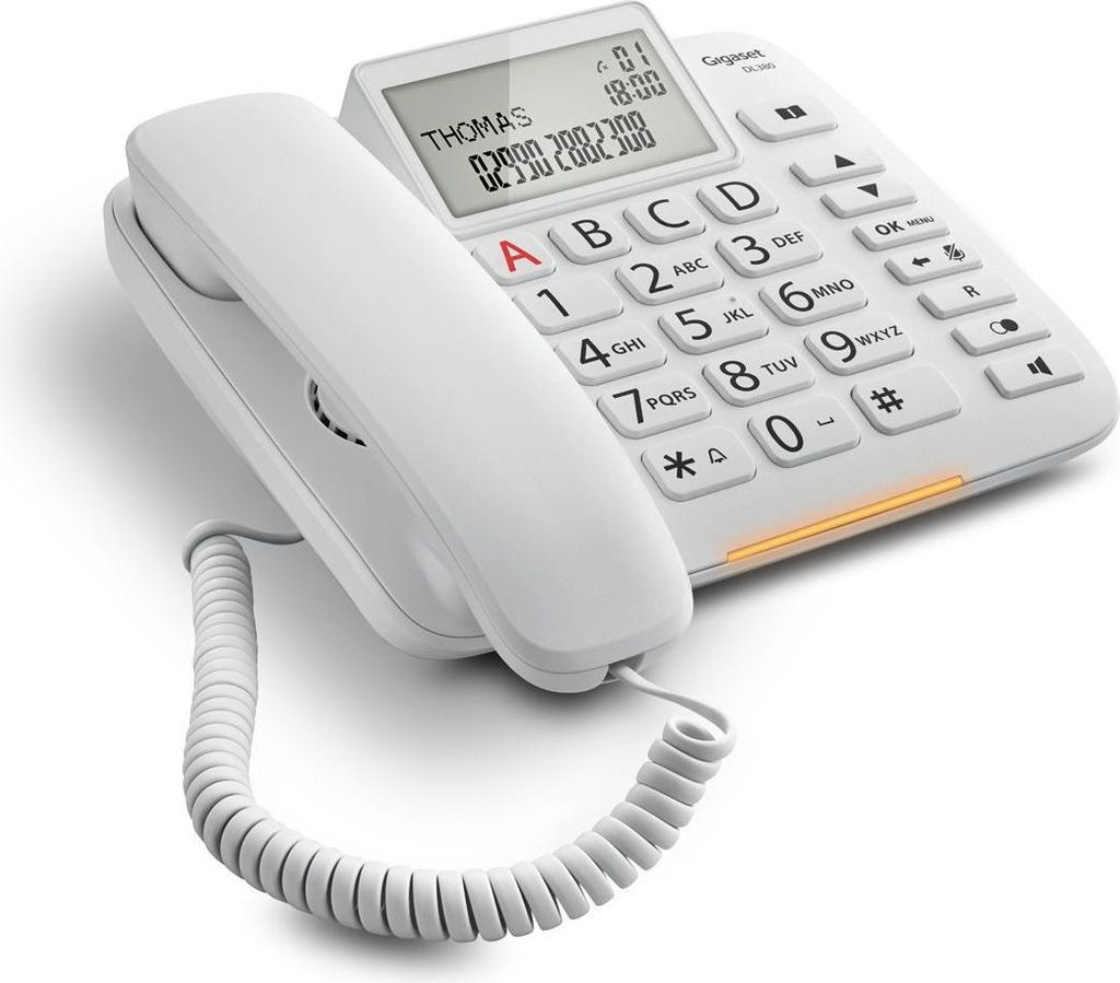 Gigaset DL380 Telefono analogico Bianco Identificatore di Immagine del prodotto 