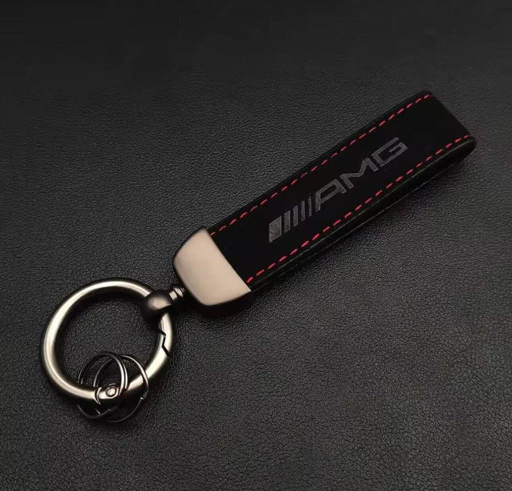 Schlüsselanhänger für AMG aus Wildleder – Schwarzer Premium Produktbild 