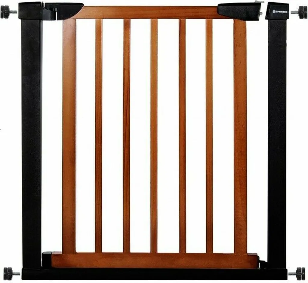 Barrière bébé de sécurité pour escalier 75-82 cm en métal blanc robuste