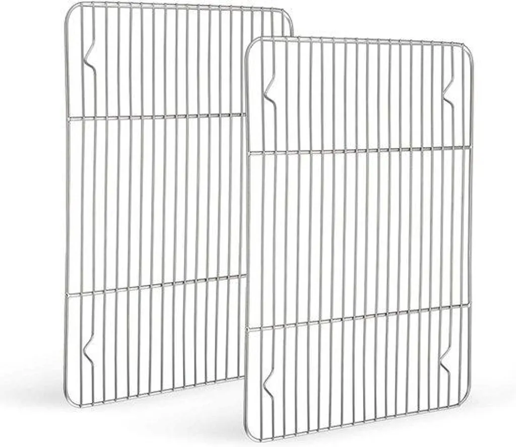 Grille de four universelle en inox, set de 2 plaques de refroidissement