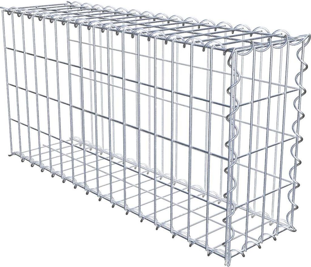 Anbaugabione Typ 2 80 cm x 40 cm x 20 cm (L x H x T), Maschenweite 5 cm x 10 cm, Spirale