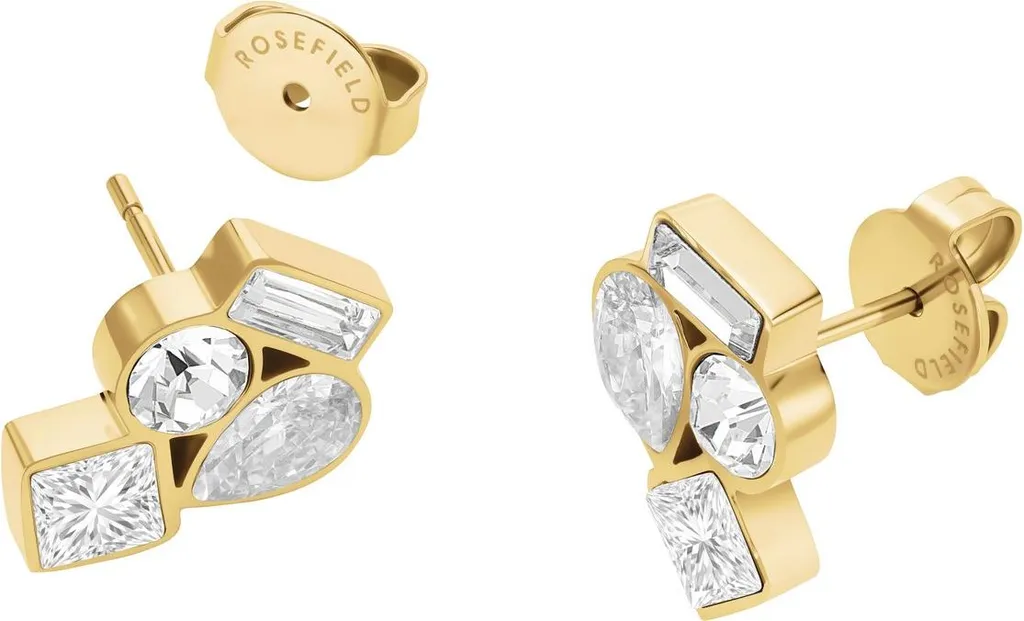 Boucles d'oreilles Rosefield or pour un look de bureau élégant et sobre