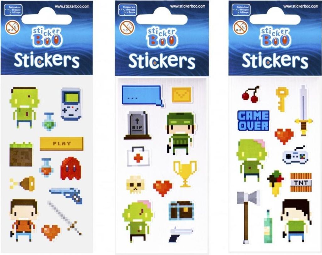 Pixel Spiel Aufkleber Boo 471545