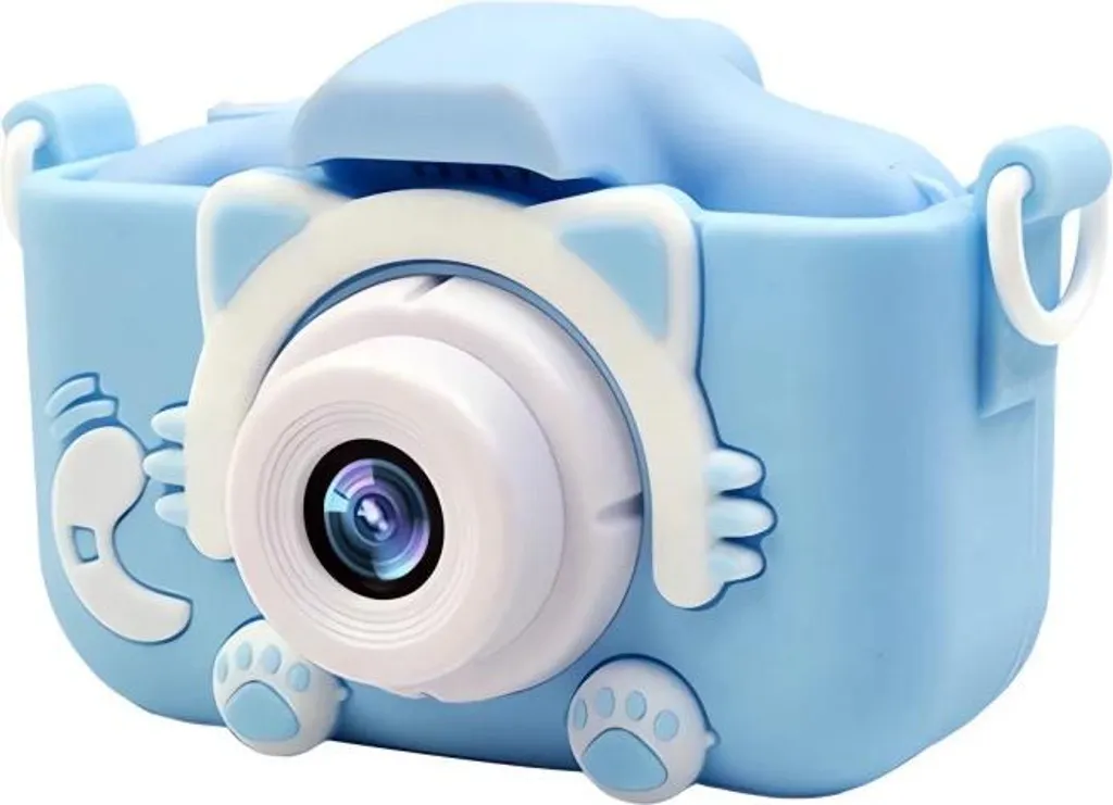 Verk 18257 Appareil Photo Numérique pour Enfants Chat Bleu Full HD 1080p