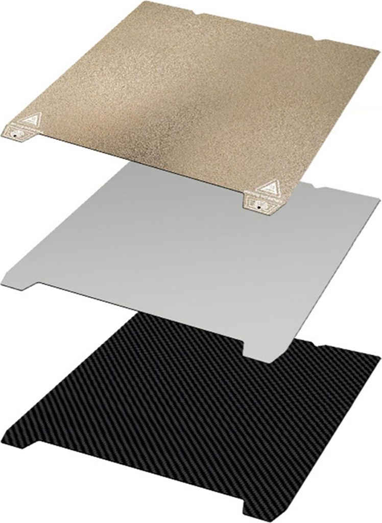 PEI PET-Bauplatte, 3D-Druckbett, strukturierte Oberfläche + glatte magnetische Federstahl-flexible Plattform, kompatibel mit Ender-3 S1/S1 Pro/End...