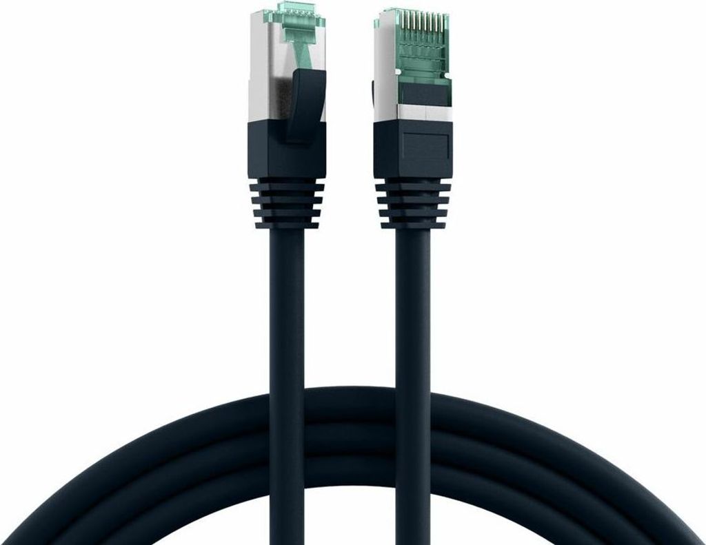 EFB RJ45 Patchkabel S/FTP, Cat.6A, LSZH, 10m, schwarz