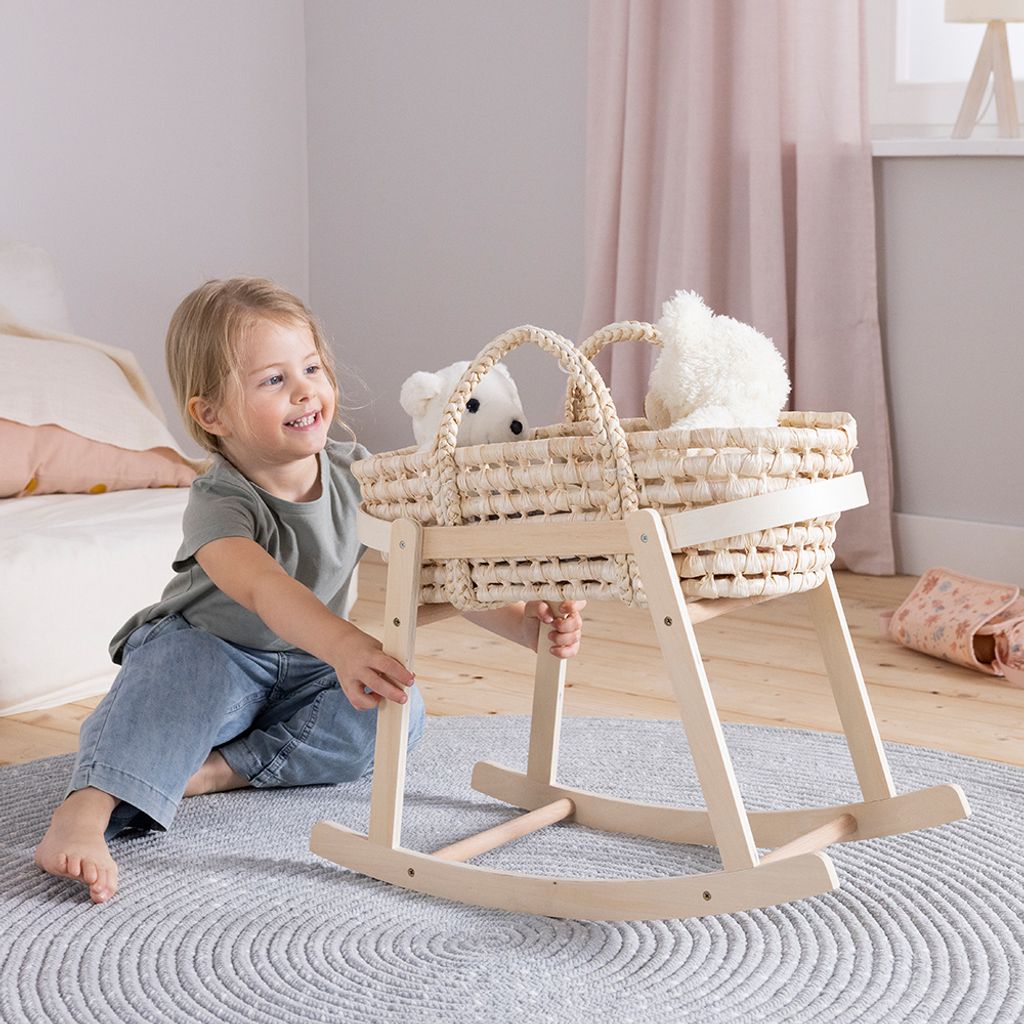 howa Puppenwiege aus Holz mit herausnehmbaren Produktbild 3