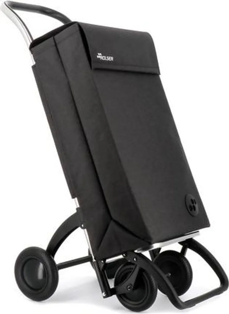 Rolser Sbelta Tweed : Chariot de courses stable 4 roues pliable noir