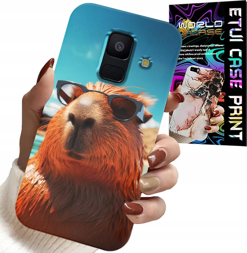 Regalo Originale Samsung A6 2018: Cover Capibara + Vetro