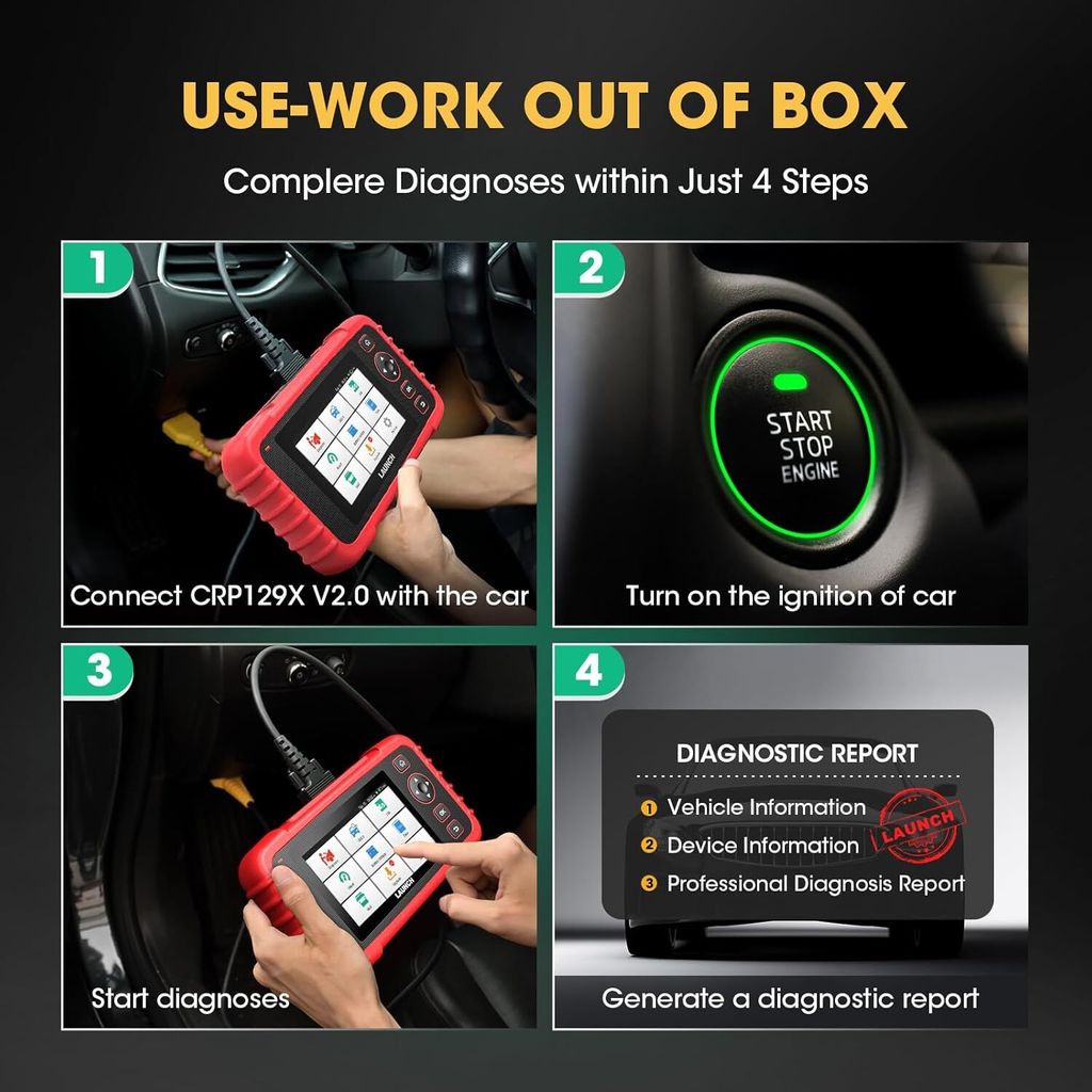 LAUNCH CRP129X V2.0 OBD2 kfz-Diagnosegerät mit Produktbild 4