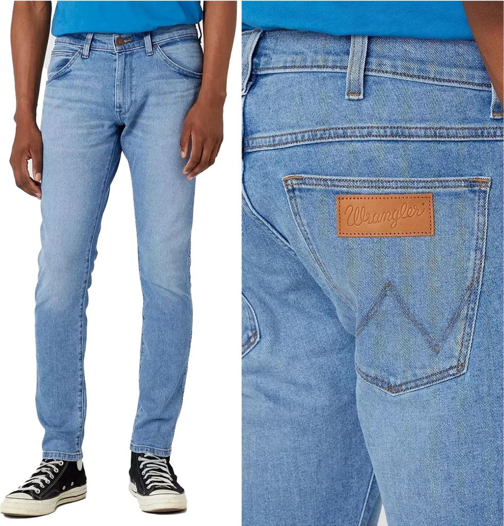 WRANGLER, Herren Jeanshosen, Skinny fit, BRYSON, W32 L34, Blau, Jeans, baggyjeans, buggy