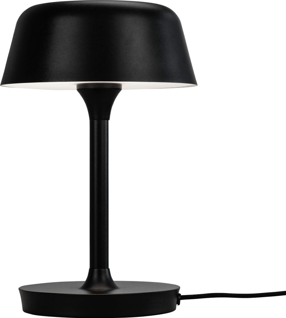 Tischlampe, Tischleuchte, Nachttischlampe, Schreibtischlampe, LED Leselampe, Valencia schwarz
