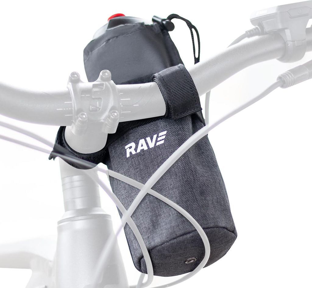 RAVE Lenker Iso-Flaschentasche, Getränkehalter für Fahrrad & E-Bike - Lenkertasche - Fahrradzubehör - Grau
