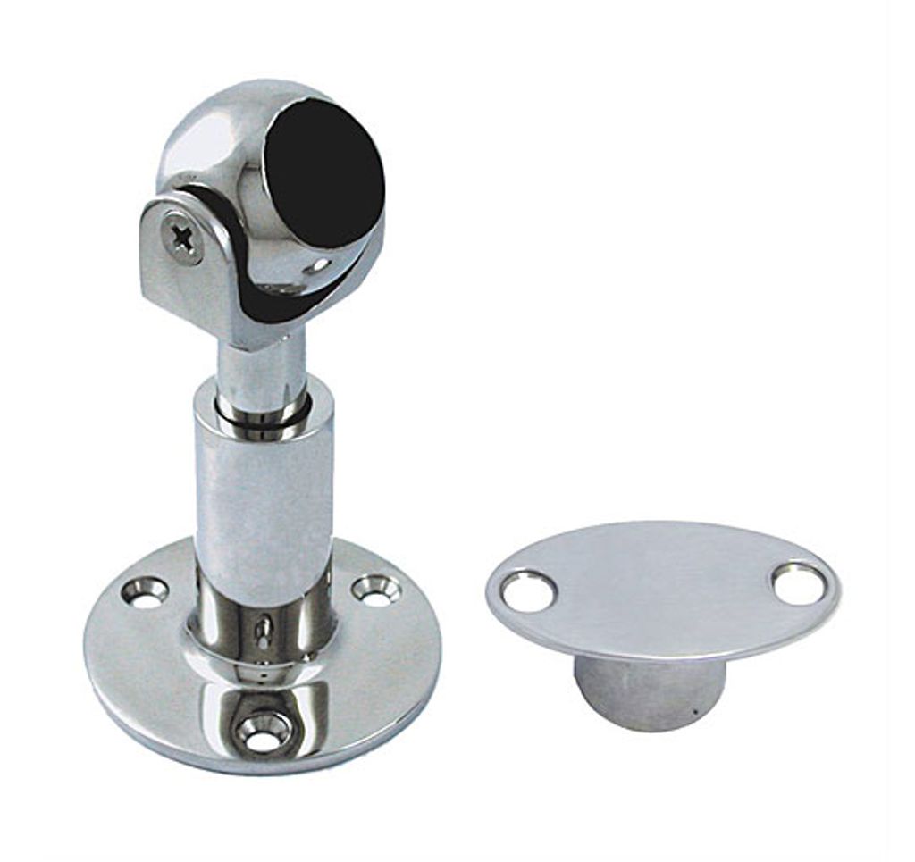 Magnet-Türhalter, justierbar, mit Einbauplatte, 115x51mm, Edelstahl A4