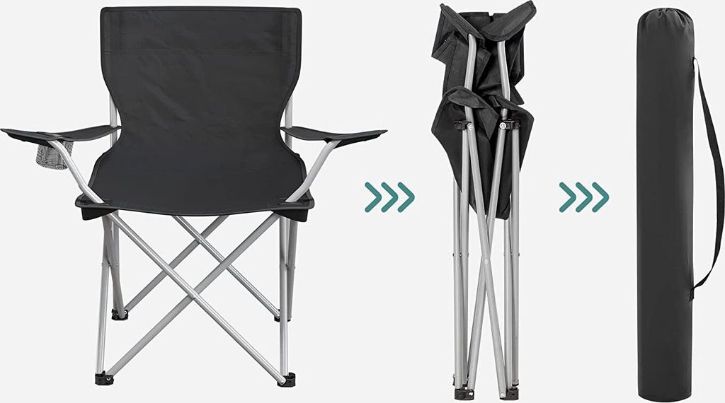 SONGMICS Campingstuhl klappbar Klappstühle 2er Set bis 120 Produktbild 5