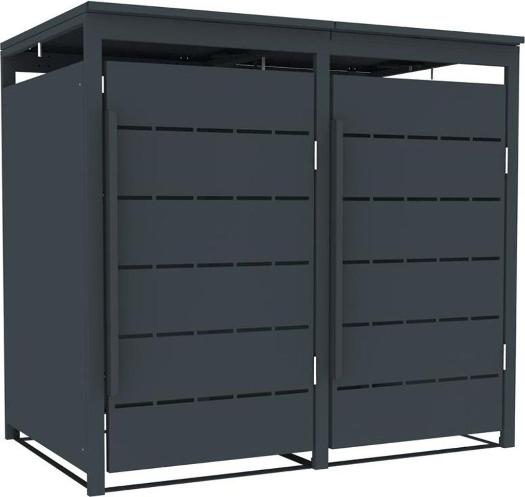 Mülltonnenbox Müllbox Mülltonnenverkleidung 2 Türen Produktbild 