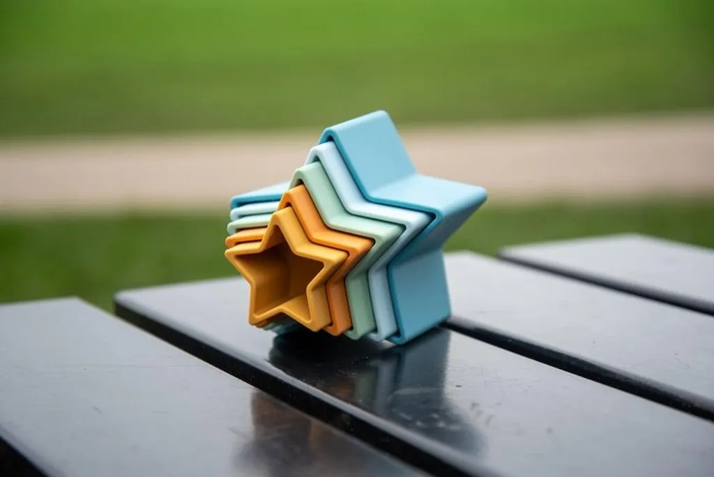 TickiT Silicone Gobelet à empiler Jouet bébé neutre éducatif 7 pièces
