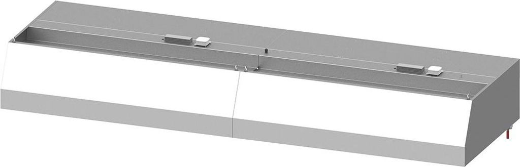 Wandhaube "Basic Line", Trapezform 3800 mm x 1000 mm mit Flammschutzfilter Typ B