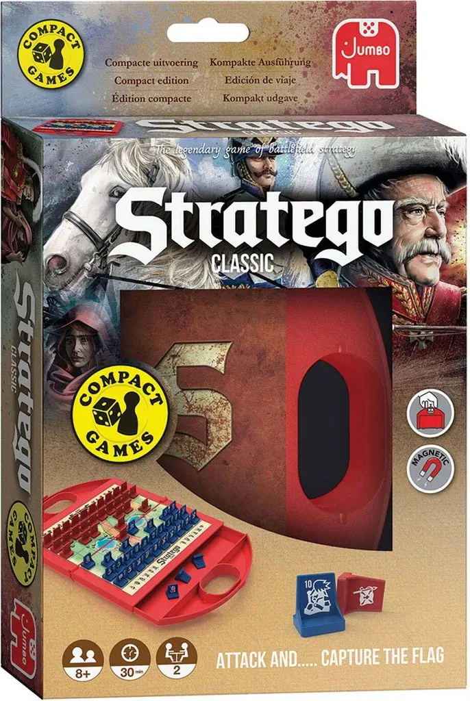 Jeu Stratego Edition Compacte 19819 - Plateau Pliable et Pièces de Jeu